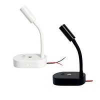 Nouvelle lampe de lecture LED en aluminium avec double port de charge rapide pour camping-car, bateau, yacht, DC12-24V, utilisation intérieure, montage mural