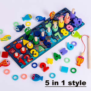 Rompecabezas <span class=keywords><strong>de</strong></span> <span class=keywords><strong>madera</strong></span> <span class=keywords><strong>de</strong></span> siete en uno para niños, placa logarítmica, juguetes educativos para edades tempranas, <span class=keywords><strong>letras</strong></span> en inglés - Product Image 2