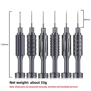 Mini <span class=keywords><strong>Destornillador</strong></span> Magnético Ultra Resistente H007 para Reparación de Android/<span class=keywords><strong>iPhone</strong></span>, Herramienta de Desmontaje de Aleación con Puntas Phillips/Plana/Torx/Hexagonales - Product Image 4