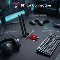 TISHRIC Yeni WiFi 6E PCIE 1X Ağ Kartı AX210 Üç Bantlı 2.4/5/6GHz Kablosuz Gigabit Adaptör 802.11AC BT5.4 Masaüstü Win10/11 için