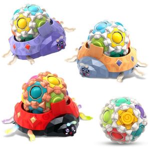 Jouets d'interaction parent-enfant : Scooter de massage portatif avec base lumineuse colorée et balle en silicone de décompression - Product Image 1