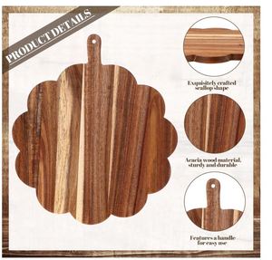 Planches en bois d'acacia festonnées personnalisées, planche à découper en bois <span class=keywords><strong>pour</strong></span> le pain, la viande, les fruits, le fromage, fournitures <span class=keywords><strong>pour</strong></span> boucher - Product Image 5