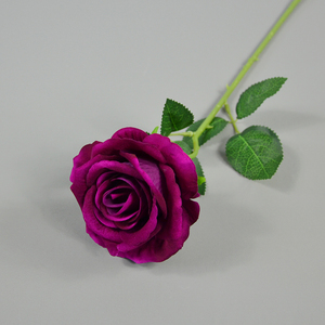 Rosa Artificial de Terciopelo Realista en Oferta, Rosa Blanca de Tallo Único, Decoración para Bodas, Navidad, Día de San Valentín - Product Image 3