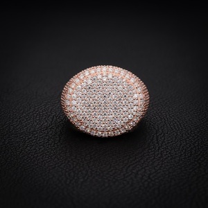 Hot Selling Wholesale Price <b>Iced</b> Out Shape 18K Gold Plated Silver Hip Hop Moissanite Prong Setting <b>Ring</b> Luxury Fashion Statement - Product Image 1