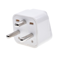 Adaptor colokan Universal ke Demark 10A 250V multifungsi EU US UK AU ke konverter tipe-k 3 pin untuk perjalanan Putih Hitam
