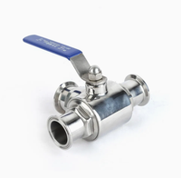Vanne à boisseau sphérique sanitaire à trois voies Tri-Clamp en acier inoxydable SS304/316L, type T/L, PN10, qualité alimentaire, pour le contrôle manuel du débit dans les secteurs des boissons et de la pharmacie