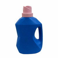 Conteneur à boisson carré mat en PEHD de 2 L avec poignée, couleur personnalisée, bouteille vide pour emballage de boissons et jus, bouchon à vis pour détergent
