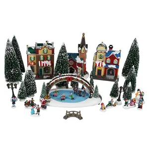 Wholesale Noel Led Christmas Illuminated Landscape Xmas Village Set For Holiday Decor