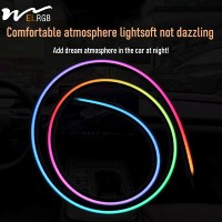 Bande LED RGBIC WELRGB pour tableau de bord de voiture, éclairage d'ambiance magique, compatible Tesla Model 3/Y, 5V, étanche IP62, garantie 2 ans