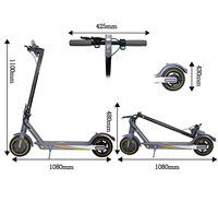 Stock entrepôt UE/US – Trottinette électrique 8,5 pouces pour adultes, batterie lithium, frein à disque, écran LCD, pliable, certifiée EN17128 UL2272
