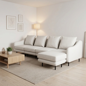Juego de Sofás Contemporáneo Minimalista de 3 Plazas + 1 Plaza Individual para Sala de Estar, Precio Económico para Apartamento/Proyecto Hotelero, Uso Doméstico - Product Image 6