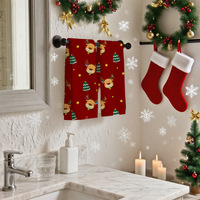 Serviette de cuisine en tissu gaufré de Noël, personnalisée, absorbante, en microfibre, pour la vaisselle, décoration de Noël pour la maison, cadeau