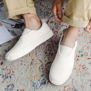White <b>Canvas</b> Shoes Deck Shoes for Men Sneakers for Men Shoes Stock - Product Image 3