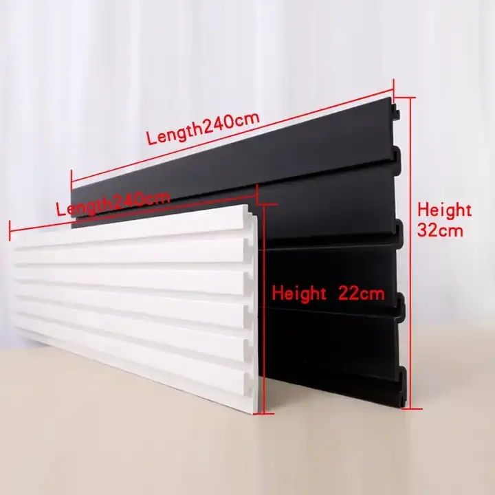 Nhà Máy Nhiệm Vụ Nặng Nề MDF Bảng Điều Chỉnh Nhựa Slatwall Hội Đồng Quản Trị PVC Cho Treo Móc