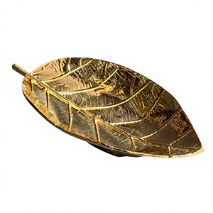 Nouveauté : Bols de service de luxe modernes et antiques Amson en laiton AG-30502, plats et assiettes en métal doré pour fêtes, design inédit - Product Image 1
