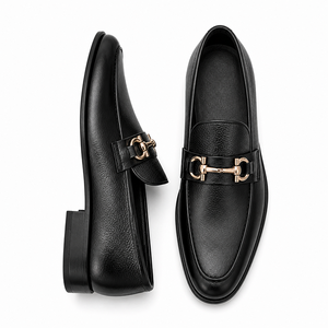 Luxury Style Leather Penny Loafers Mens Elegant <b>Slip</b> <b>On</b> Dress Shoes Premium Craftsmanship Classic Business Casual Footwear - Product Image 1