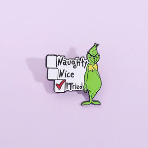 Épingles en émail monstre vert dessin animé personnalisé <span class=keywords><strong>coquin</strong></span>, joli, essayé personnages de films d'animaux mignons insignes de revers bijoux cadeaux pour les enfants - Product Image 2