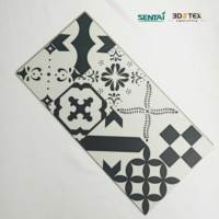 Pisos de vinilo 3D, azulejos de piedra con patrón europeo, pisos de Pvc para interiores, azulejos de impresión digital de plástico de lujo de 6mm