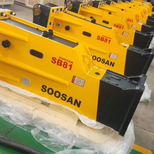 Disjoncteur hydraulique de type boîte de haute qualité SB 81 pour excavatrices lourdes de 18 à 26 tonnes démolissant des roches dures avec de bons composants de burin - Product Image 1