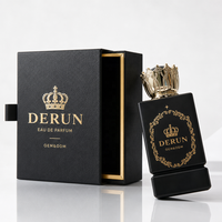 Flacon de parfum en verre de luxe avec bouchon couronne 30ml 50ml 100ml, logo personnalisé, flacon de parfum vide avec boîte cadeau OEM ODM