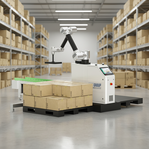 Nuevo Robot Colaborativo Rayman para Paletización, Sistema Motorizado Controlado por PLC para Aplicaciones de Venta Minorista, Brazo Robótico para Paletización - Product Image 1