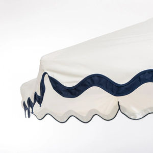 Sombrillas comerciales de lujo para mesa de jardín de 7 pies, parasol para exteriores, algodón blanco, Bali, <span class=keywords><strong>patio</strong></span> trasero, sombrilla con ribete azul marino oscuro - Product Image 6