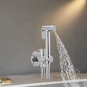 Ensemble de pulvérisateur de bidet mural portatif en alliage de zinc à trou unique, accessoire de douche pour toilettes de salle de bain - Product Image 3