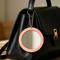 Miroir de maquillage personnalisé, portable, en PVC souple, impression numérique, acier inoxydable, résistant aux UV, imperméable, logo personnalisé