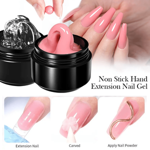 Label privé <span class=keywords><strong>argile</strong></span> solide 3D dure <span class=keywords><strong>rose</strong></span> naturel clair doux extension non collante non essuyable 5 en 1 Uv/Led gel pour ongles pour ongles - Product Image 3