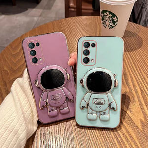 เคสโทรศัพท์มือถือสำหรับออปโป้,เคสนิ่มเคลือบนักบินอวกาศหรูหราสำหรับ <span class=keywords><strong>OPPO</strong></span> Reno 5 6 7 Pro 5K 4 SE 2Z 3 Find X2 X3 X5 - Product Image 3