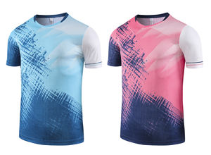 Unisex 100% Poliéster Ligero 160g Tenis de mesa Voleibol Jugadores DE TENIS Secado rápido Manga corta Ropa de entrenamiento deportivo - Product Image 6