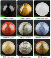 Vente en gros de perles sphériques en pierre naturelle non percées de 25 mm, perles de guérison Reiki, cristal Feng Shui, perles en agate non poreuses, boule de pierre précieuse