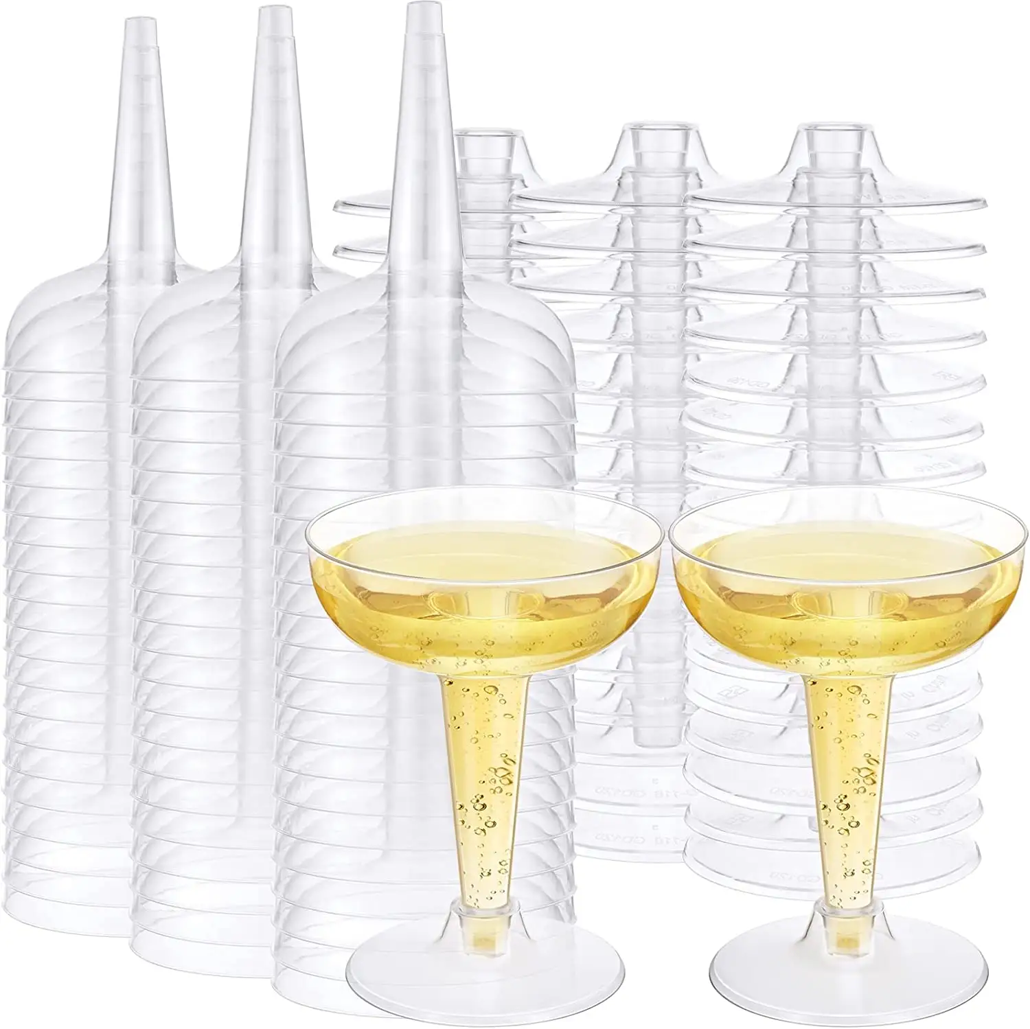 Kunststoff Coupé Cocktail gläser, 4 Unzen Margarita, Einweg-Martini-Set, Mimose für Hochzeiten, Oster feier, Champagner turm