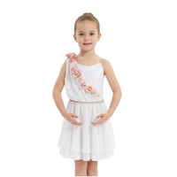 Costume de ballet blanc Cupidon AL-S0110 pour enfants, femmes et adultes, robe de performance et de compétition décorée de fleurs, tutu de ballet