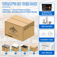 Batterie LiFePO4 150Ah 12.8V 1920W étanche IP67, remplacement pour batteries au plomb 12V de camping-car et maison, installation directe, 4000 cycles, garantie 3 ans