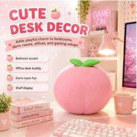 Balle anti-stress géante en TPR souple en forme de pêche, à remontée lente, 6 pouces, boîte surprise, jouet sensoriel fantaisie, cadeau de fête ou de bureau