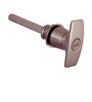 Serrure à poignée en T Meigu en acier inoxydable durable, poli argenté, anti-rouille, avec 2 clés, loquet à came pour boîte électrique, porte de camion, communication