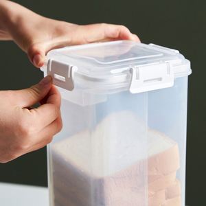 Boîte de rangement pour pain et toasts en plastique écologique scellée avec fonction de conservation de la fraîcheur pour une utilisation en cuisine et en salle de bain - Product Image 3