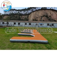 Hitorhike — station de ski gonflable flottante, avec teck EVA, plate-forme gonflable pour bateau