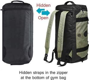 Muestra gratuita de bolsa deportiva de viaje fabricada en China con tres compartimentos ajustables para zapatos y múltiples usos como bolsa de lona de viaje - Product Image 3