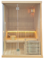 Salle de sauna traditionnelle haut de gamme à vapeur humide chaude, baril en cèdre rouge massif, hammam canadien, construction à double paroi, commande numérique