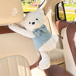 Plush Cartoon Car Tissue Box Hanging Seat Back Cover For Car And Home Use - Product Image 2