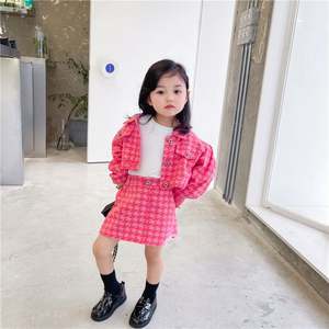 <span class=keywords><strong>2021</strong></span> automne bébé enfants fille 2 pièces Denim vêtements ensemble mode Style coré<span class=keywords><strong>en</strong></span> enfant <span class=keywords><strong>en</strong></span> bas âge fille rose imprimé veste + <span class=keywords><strong>jupe</strong></span> 1-6T - Product Image 1