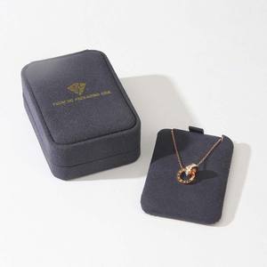 Boîte à collier, boîte rigide de luxe, boîte à rabat, emballage en velours, boîte cadeau pour bijoux, insert en velours, estampage à chaud, logo personnalisé, vente en gros - Product Image 6
