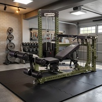 Station de musculation multifonctionnelle DW SPORTS pour la maison avec système de poulies réglable et cadre métallique pour un entraînement complet du corps