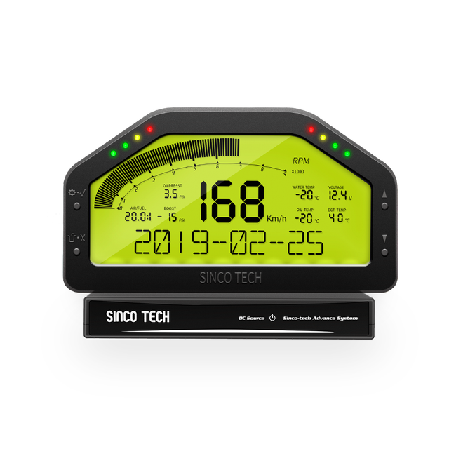 DO908 6.5'' Waterproof Digital 9in1 Race Dash Speed Tacho EGT AFR Boost Oil Pressure Water Temp Gauge Meter