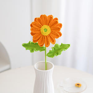 Fleur de chrysanthème africain tissée à la main décoration de table anniversaire anniversaire saint valentin fête des mères cadeau Uionen 1536 - Product Image 6