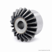Engrenage conique droit non standard OEM personnalisé 45 #   Engrenage à dents durcies en acier à 90 degrés pour équipement d'automatisation de boîte de vitesses