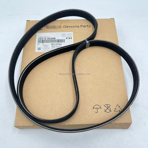 สายพานวีริบ 25212-03200 สำหรับระบบเครื่องยนต์รถยนต์คุณภาพสูง สำหรับอะไหล่รถยนต์เกาหลี ความยาวสายพาน 5PK1210 - Product Image 1