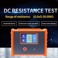 Medidor de Resistencia a la Tierra para Transformadores, 10A, 10.0uOhm a 50KOhm, Pantalla Táctil Equipotencial, USB, 500 Registros
